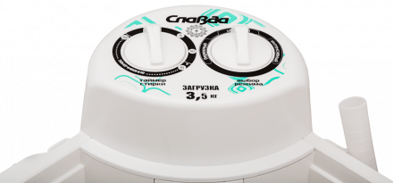 Активаторная стиральная машина Славда WS-35E, белая, 3,5 кг, 3 программы