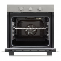 Духовой шкаф Schaub Lorenz SLB EE6308, управления механическое, 7 режимов, эмаль легкой очистки, утапливаемые переключатели, чёрный/ нержавеющая сталь