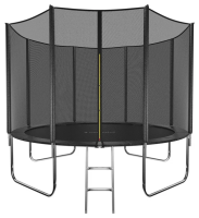Каркасный батут GetActive Jump 10FT складной с лестницей и внешней сеткой 10464F2Y-L 305х305х76 см, черный