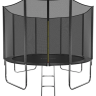 Каркасный батут GetActive Jump 10FT складной с лестницей и внешней сеткой 10464F2Y-L 305х305х76 см, черный
