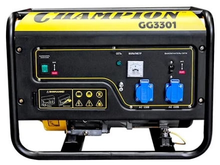Бензиновый генератор CHAMPION GG3301, (3100 Вт)