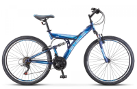 Велосипед STELS Focus V 26" 18-SP V030*LU086305*LU083836 (18" Тёмно-синий/синий)