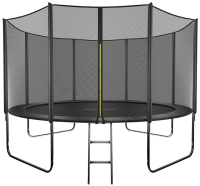 Батут GetActive Jump 12 ft-366 см 12472S2Y-L с лестницей и внешней сеткой черный
