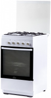 Плита Flama L FK 1412 W белый, эмалированная, 4 газовые конфорки, электрическая духовка, 50 л