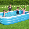 Детский бассейн Bestway Deluxe Blue Rectangular Family 54009 + гель для рук серии "ANTIVIR" 100мл 2026