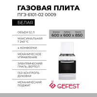 Газовая плита GEFEST ПГЭ 6101-02 0009