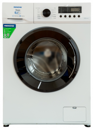 Стиральная машина RENOVA WAF-8014ISM31, белая, 8 кг, 13 программ, 1400 об/мин, инверторная 