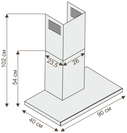 Кухонная вытяжка Ciarko Top 90 (черный)