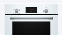 Духовой шкаф Bosch HBF113BV0Q Serie 2, белый, традиционная очистка, 66 л, 5 режимов