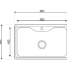 Кухонная мойка Asil AS 154 (матовая, 0.8 мм)