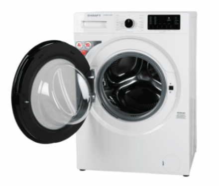 Стиральная машина KRAFT KF-MDS10146W, белая, 10 кг, 1400 об/мин, 15 программ, с паром, инверторная 