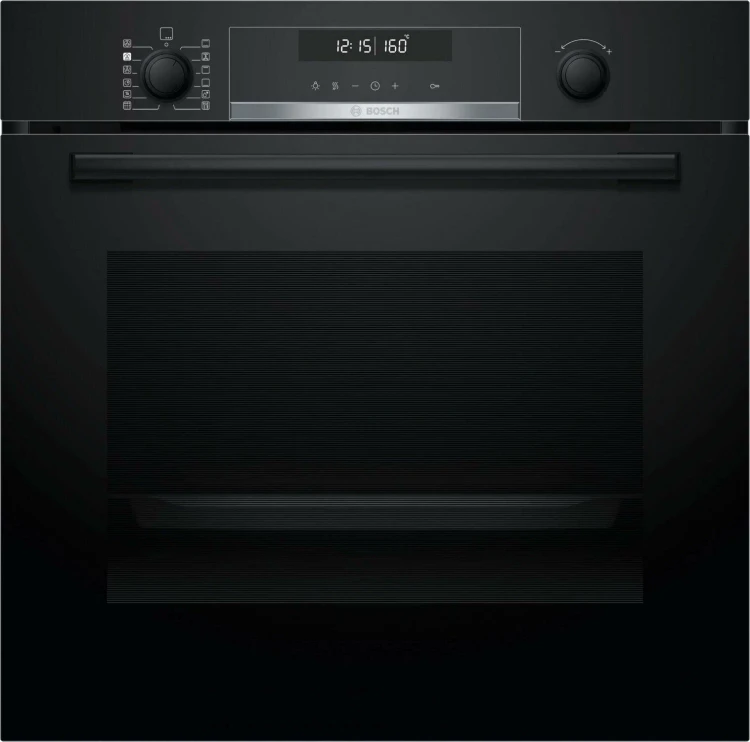 Электрический духовой шкаф Bosch HRA578BB0S Serie 6, чёрный, 71 л, пиролитическая очистка, 10 режимов, с паром 
