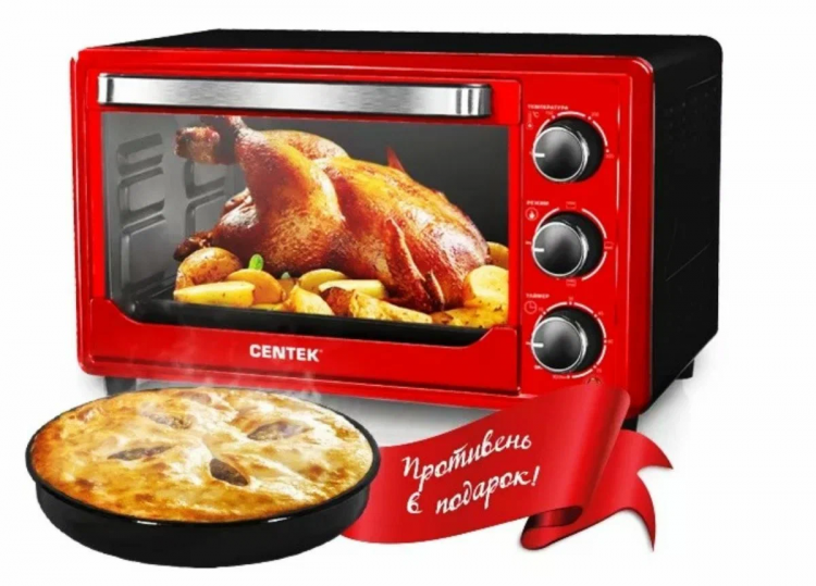 Мини-печь CENTEK CT-1537-30 (красный)