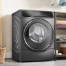 Стиральная машина с сушкой Bosch WNC254ARSN Serie 8, серая, 10.5/6 кг, 1400 об/мин, инверторная