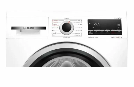 Стиральная машина с сушкой Bosch WDS28460ME, Serie 4, 12 программ, 8/5 кг, 1400 об/мин, инверторная, белая