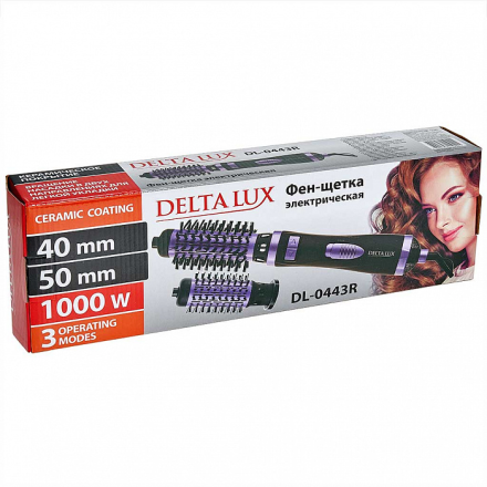 Фен Delta Lux DL-0443R (черный/фиолетовый)
