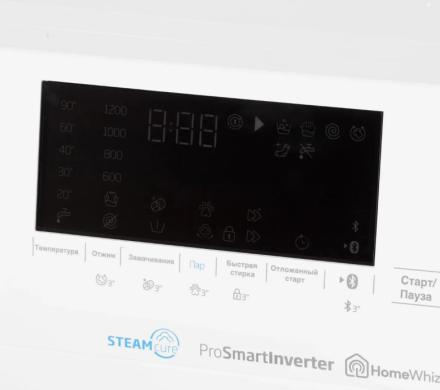 Стиральная машина Beko WSPE6H616W, белая, с паром, 6.5кг, 1200об/мин, инверторная, 15 программ 