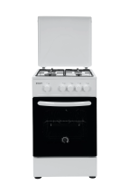 Газовая плита KRAFT KF-FSK5301 GW белый, газ-контроль духового шкафа, механическое управление, 4 конфорки, 58л