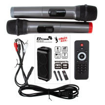 Колонка беспроводная ElTRONIC 30-55 CRAZY BOX 2000, FM-радио, дисплей, караоке, поддержка microSD