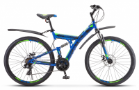 Велосипед STELS Focus MD 27.5" 21-SP V010*LU089832*LU083835 *19" Синий/неоновый зелёный