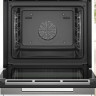 Электрический духовой шкаф с паром Bosch HRG7361B1, черный, Serie 8, гидролизная очистка, 14 автоматических программ