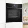 Электрический духовой шкаф с паром Bosch HRG7361B1, черный, Serie 8, гидролизная очистка, 14 автоматических программ
