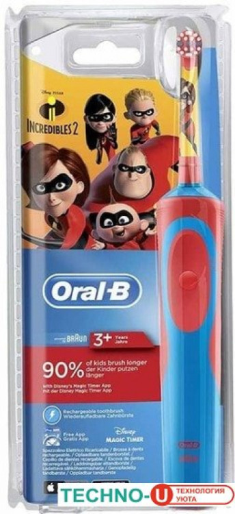 Электрическая зубная щетка Braun Oral-B Stages Power Incredibles 2 (D12.513.K)