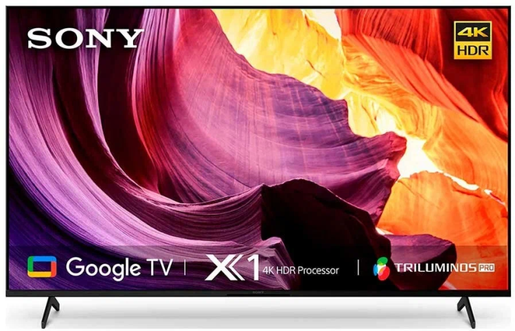 55" Телевизор Sony KD-55X80K 2022 HDR, черный