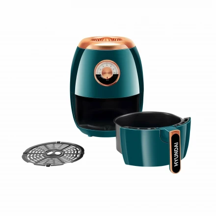 Аэрогриль Hyundai HYF-3553 корзина на 3,5 л и мощность 1500Вт, установка температуры 80-200С и таймер до 30мин