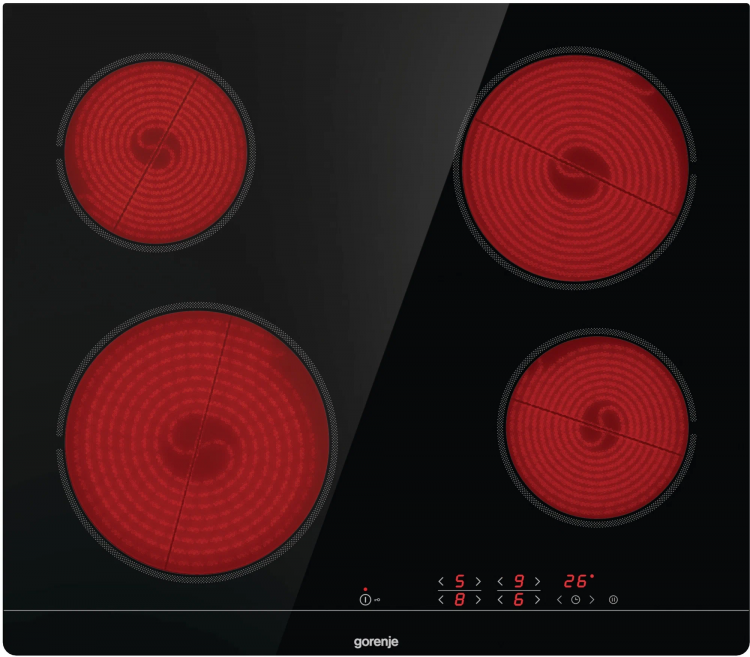 Электрическая варочная панель Gorenje ECT641BSC, Hi-Light, независимая, черный