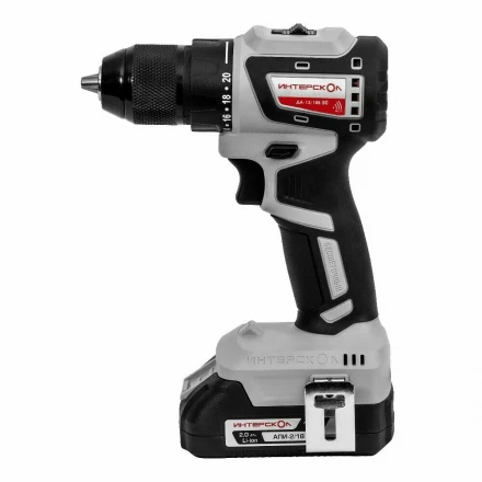 Бесщеточная аккумуляторная ударная дрель-шуруповерт Интерскол ДАУ-13/18В 80 ( АКБ 4 Ач и ЗУ, кейс) 786.4.1.70