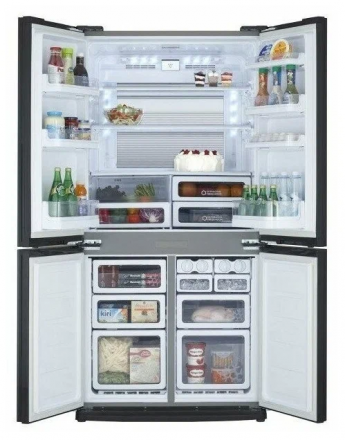 Холодильник Sharp SJEX93PSL, 556 л, внешнее покрытие-металл, размораживание - No Frost, дисплей, 89.2 см х 172 см х 77 см п