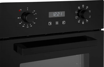 Электрический духовой шкаф Weissgauff EOY 459 PDB, чёрный, 50 л, эмаль легкой очистки, переключатели поворотные