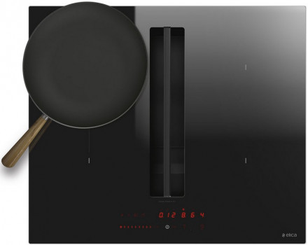 Индукционная варочная панель Elica NIKOLATESLA FIT BL/A/60, наличие вытяжки, поддержание тепла, распознавание наличия посуды