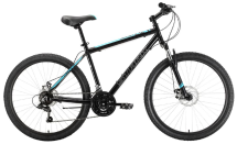 Велосипед STARK Outpost 26.1 D черный/голубой 18&quot; HQ-0009237