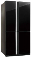 Холодильник (Side-by-Side) Sharp SJGX98PBK, 605 л, внешнее покрытие-стекло, размораживание - No Frost, дисплей, 89.2 см х 183 см х 77.1 см