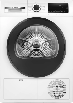 Сушильная машина Bosch WQG241AKPL, белый, Serie 6, A++,  отдельностоящая, конденсационная, загрузка 9 кг,  14 программ сушки