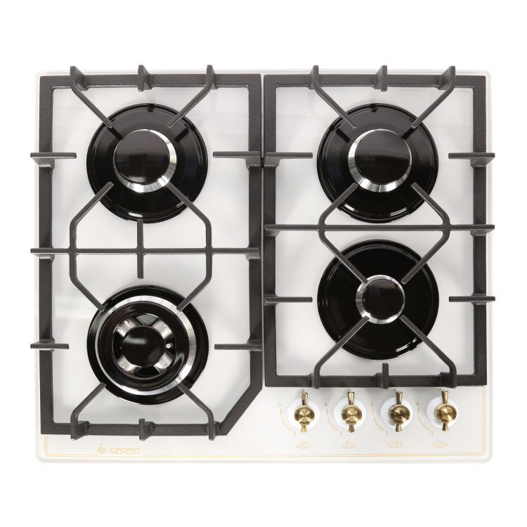 Газовая варочная поверхность GEFEST ПВГ 2232-01 К82, материал рабочей поверхности стекло, газ-контроль конфорок