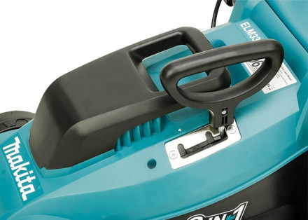 Газонокосилка Makita ELM3320, регулировка ручки по высоте, складная ручка, мощность 1200 Вт