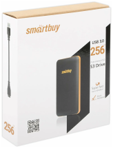 256 ГБ Внешний SSD SmartBuy S3, USB 3.1 Type-C, черный/золотистый