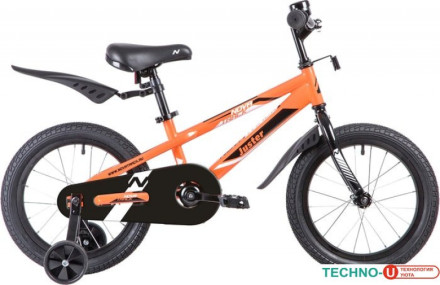 Детский велосипед Novatrack Juster 16 2020 165JUSTER.OR20 (оранжевый/черный)
