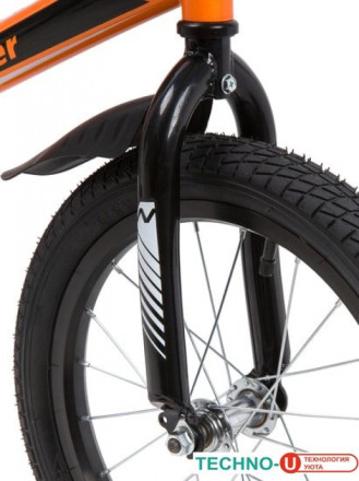 Детский велосипед Novatrack Juster 16 2020 165JUSTER.OR20 (оранжевый/черный)