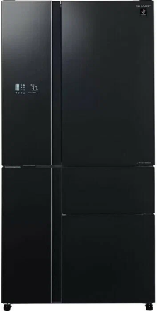 Холодильник Sharp SJWX99ABK, 650 л, внешнее покрытие-стекло, размораживание - No Frost, дисплей, 90.8 см х 185 см х 79.6 см