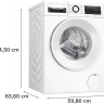 Стиральная машина Bosch WGG246ZLSN Serie 6, белая, 9 кг, 1600 об/мин, 14 программ, инверторная