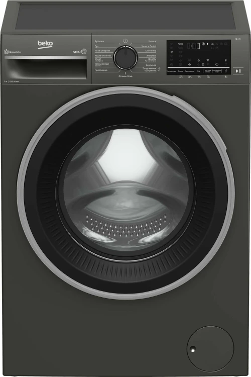 Стиральная машина Beko B3WFR572AB, антрацит, 7кг, 1200об/мин, инверторная, с фронтальной загрузкой, с паром