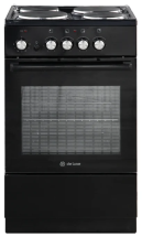 Электрическая плита De Luxe 5004.18э 011, черный глянец, эмаль, без крышки, управление механическое, традиционная очистка