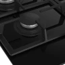 Газовая варочная панель Hotpoint HG 61F/BK, материал рабочей поверхности закаленное стекло, газ-контроль 