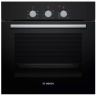 Электрический духовой шкаф Bosch HBF011BA0Q, черный, Serie 2, традиционная очистка, 5 режимов 