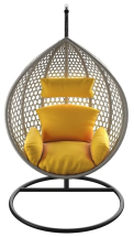 Подвесное кресло Loftyhome Kiwano 1191 Grey Spots/Yellow