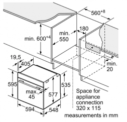 Духовой шкаф Bosch HBG7741B1, чёрный, Serie 8, 14 режимов, пиролитическая очистка, сенсорное управление